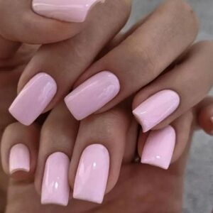 🔥3/$21 Glossy Light Pink Press on False nails